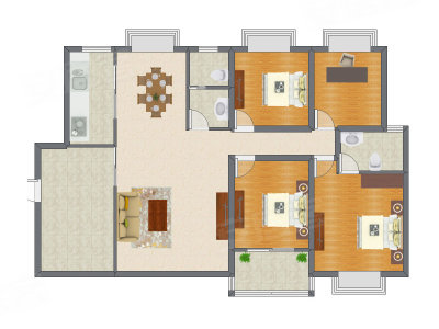 4室2厅 121.01平米