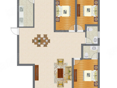 3室2厅 106.60平米