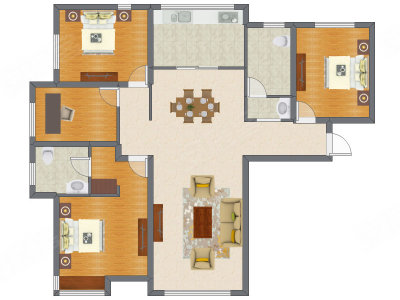 4室2厅 140.57平米