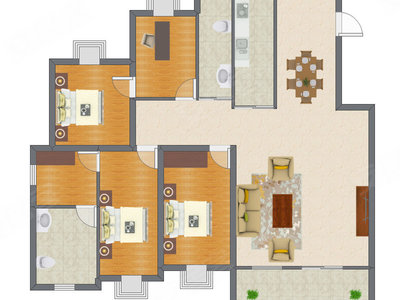 4室2厅 118.28平米