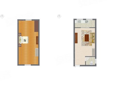 1室1厅 31.81平米