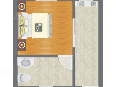 1室1厅 20.53平米