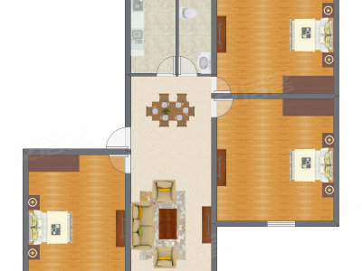 3室2厅 110.83平米