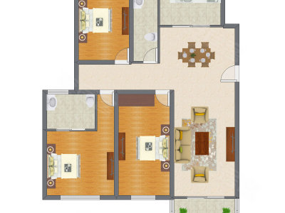3室2厅 108.56平米