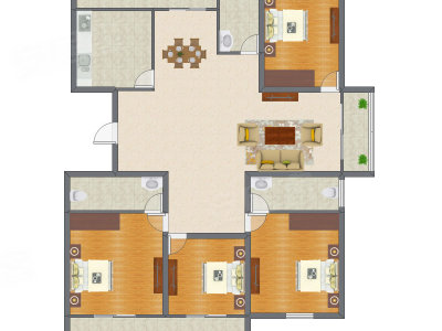 4室2厅 165.84平米