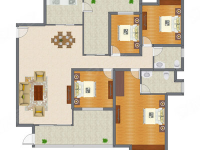 4室2厅 187.16平米
