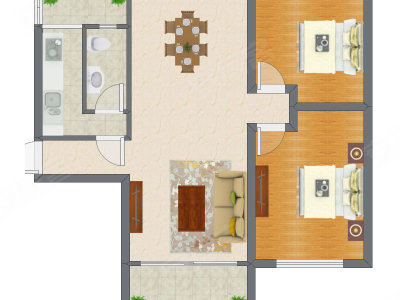 2室2厅 105.69平米