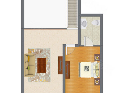 2室2厅 133.46平米户型图