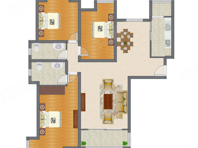 3室2厅 168.19平米
