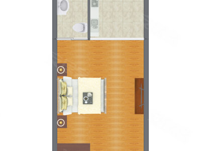 1室0厅 33.11平米