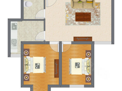 2室1厅 78.50平米