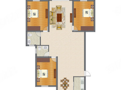 3室2厅 140.79平米