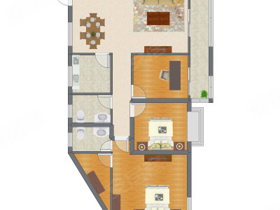 3室2厅 120.89平米