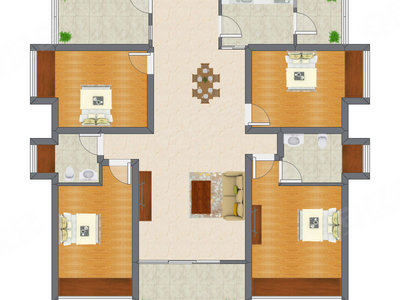 4室2厅 143.91平米