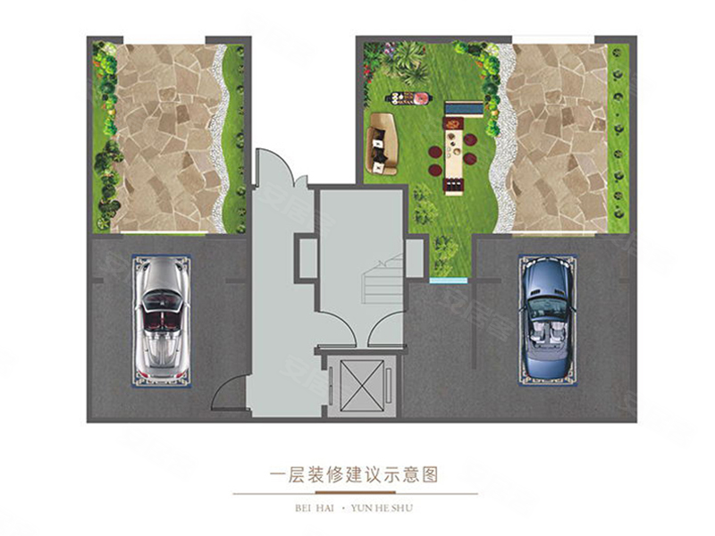 北海雲和墅4室2厅3卫195㎡南北125万