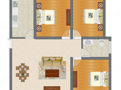 3室2厅 116.35平米
