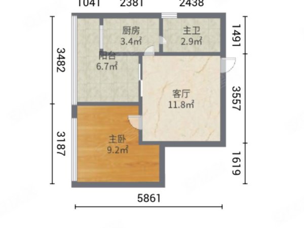 惠州大亚湾龙光德州城龙光城南一期龙光城南一期 1室1厅1卫