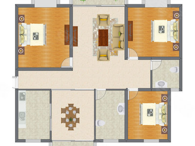 3室2厅 125.25平米