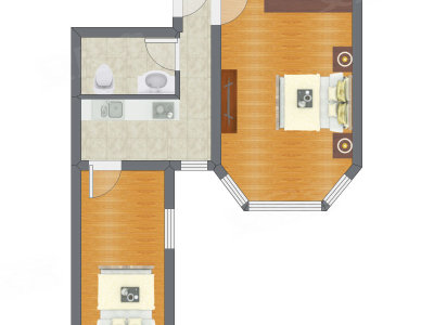 2室0厅 64.82平米户型图