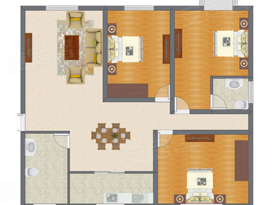 3室2厅 115.81平米