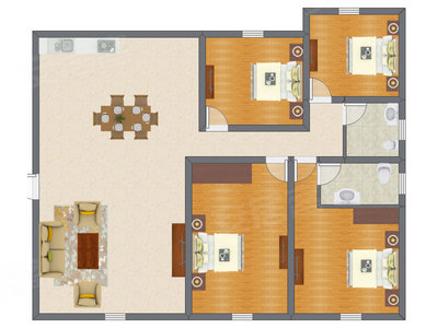 4室2厅 127.24平米