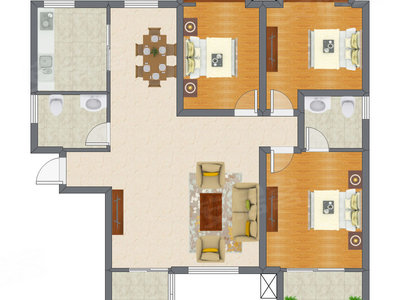 3室2厅 129.67平米