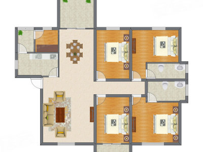 4室2厅 159.98平米