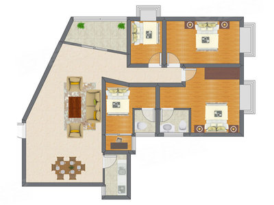 4室2厅 115.57平米