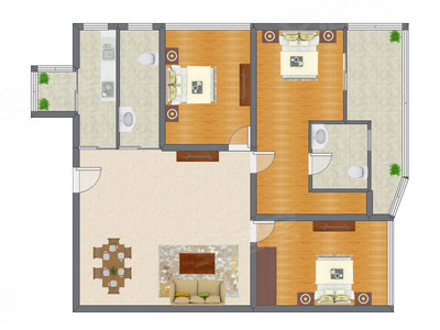 3室2厅 152.26平米