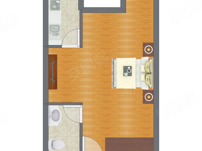 1室0厅 42.00平米户型图