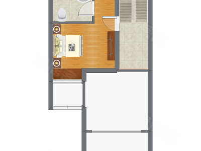 1室2厅 81.31平米户型图