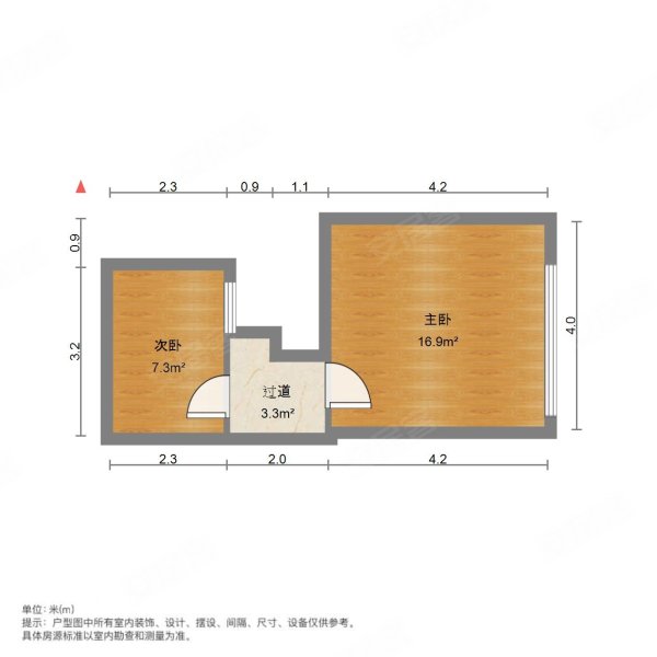 缤悦湾2室1厅1卫34㎡南北27万