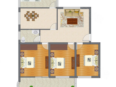 3室2厅 135.60平米