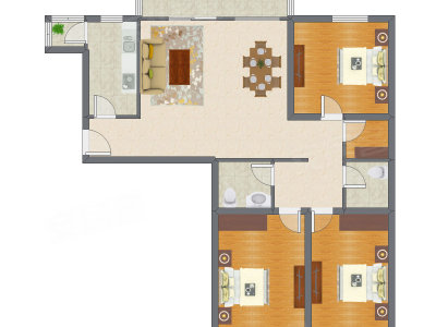 3室2厅 150.87平米