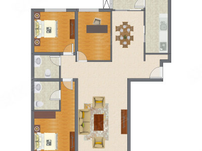 3室1厅 145.24平米