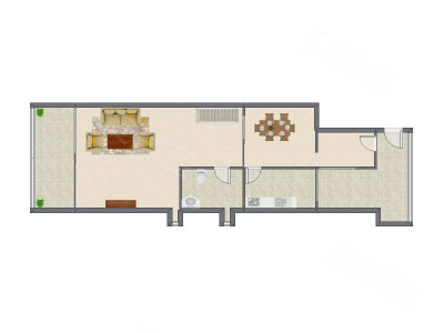 2室2厅 152.53平米户型图