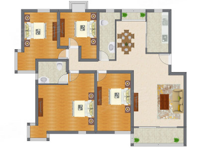 4室2厅 170.98平米