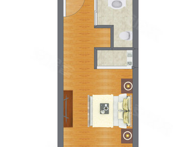 1室1厅 41.16平米