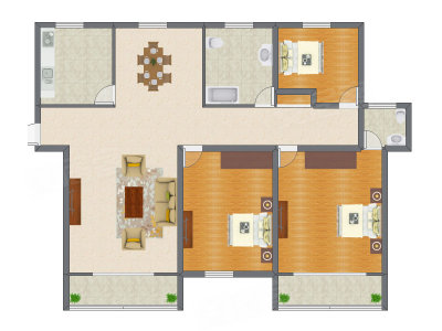 3室2厅 142.44平米