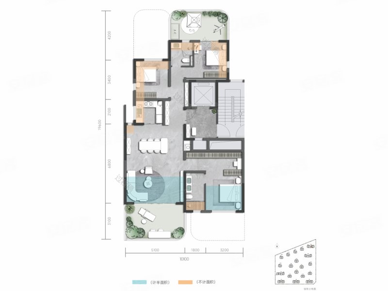 金地长缨赋3室2厅101㎡132万二手房图片