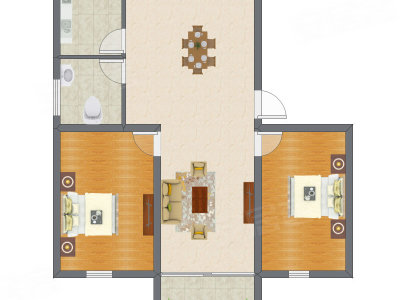2室2厅 110.50平米