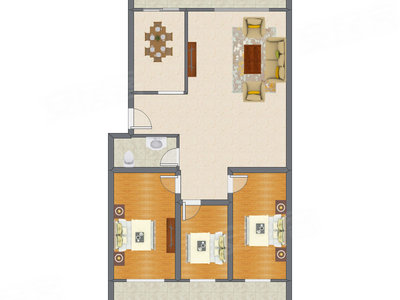 3室2厅 132.65平米