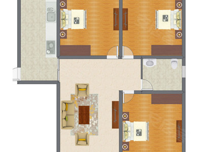 3室1厅 110.97平米