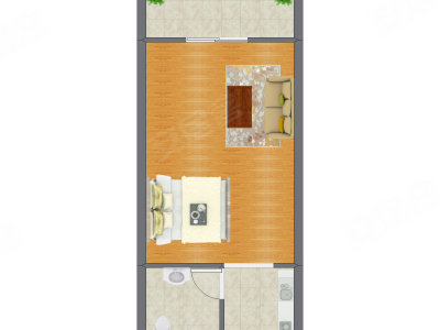 1室2厅 52.11平米