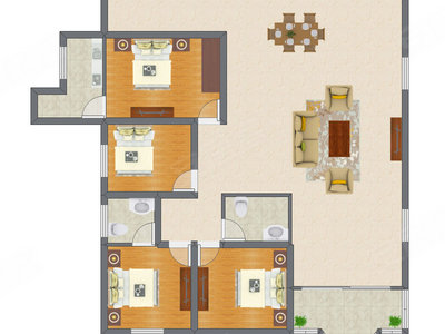 4室2厅 130.60平米