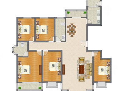 5室2厅 205.82平米