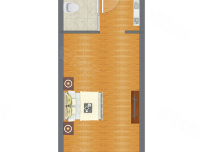 1室0厅 37.00平米