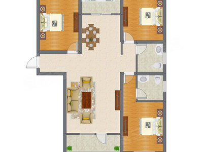 3室2厅 140.70平米