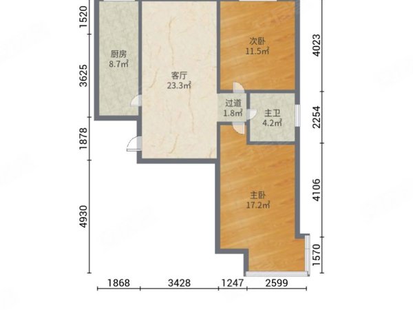 空港佳园单配户型图图片