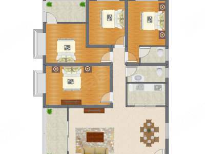 4室2厅 129.00平米